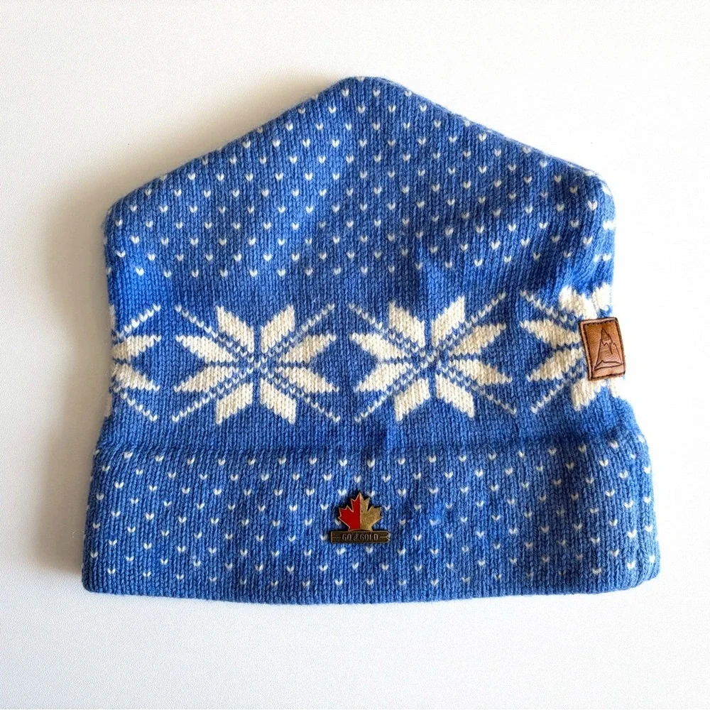 Vintage Fair Isle Hat – Wool - Hand Knit, CabinCore - Picture 2 of 6